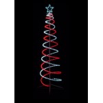 2.1M LED Double Spiral Tree Red And White Christmas Display